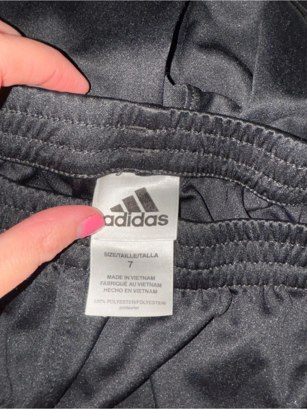adidas Black Athletic Shorts with White Logo